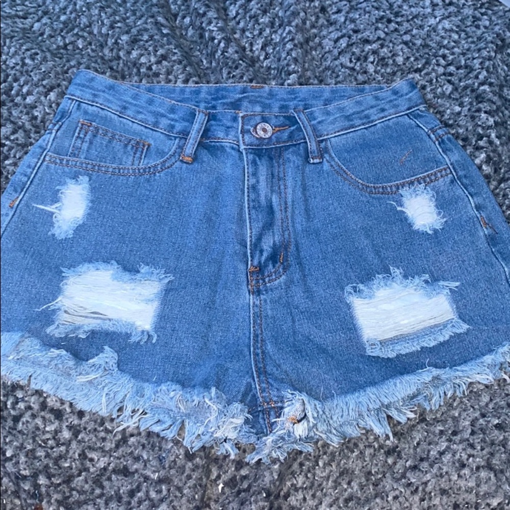Real denim jean shorts